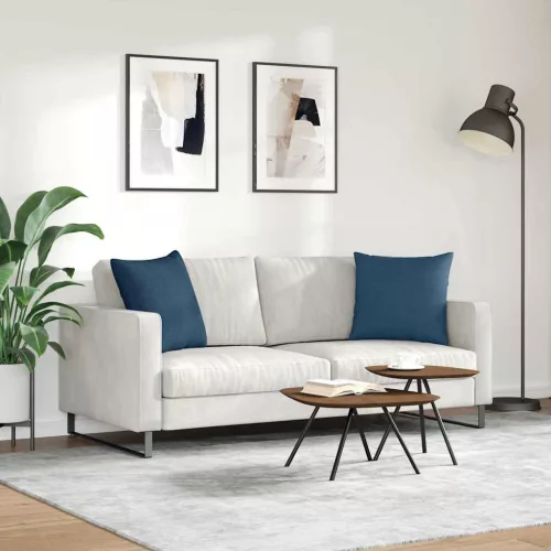 Kanapé párnák 2 pcs Kék 50 x 50 cm szövet