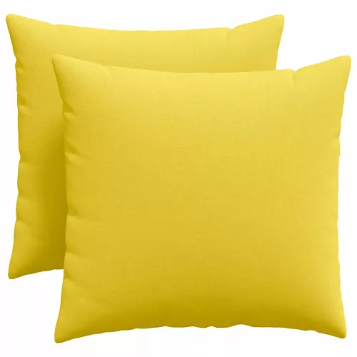 Kanapé párnák 2 pcs Világos sárga 50 x 50 cm szövet