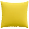 Kanapé párnák 2 pcs Világos sárga 50 x 50 cm szövet