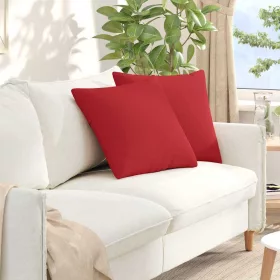 Kanapé párnák 2 pcs Piros 50 x 50 cm szövet