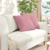 Kanapé párnák 2 pcs Rózsaszín 50 x 50 cm Bársonyos szövet