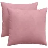 Kanapé párnák 2 pcs Rózsaszín 50 x 50 cm Bársonyos szövet