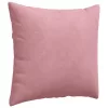 Kanapé párnák 2 pcs Rózsaszín 50 x 50 cm Bársonyos szövet