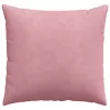 Kanapé párnák 2 pcs Rózsaszín 50 x 50 cm Bársonyos szövet
