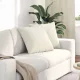 Kanapé párnák 2 pcs Krém 50 x 50 cm Bársonyos szövet