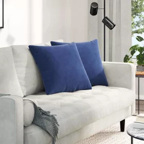   Kanapé párnák 2 pcs Rendőrségi kék 50 x 50 cm Bársonyos szövet