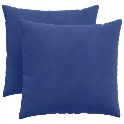 Kanapé párnák 2 pcs Rendőrségi kék 50 x 50 cm Bársonyos szövet