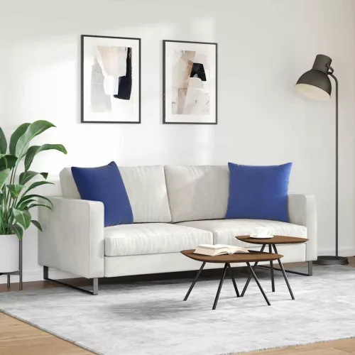 Kanapé párnák 2 pcs Rendőrségi kék 50 x 50 cm Bársonyos szövet