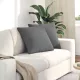 Kanapé párnák 2 pcs Sötétszürke 50 x 50 cm szövet