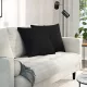 Kanapé párnák 2 pcs Fekete 50 x 50 cm szövet