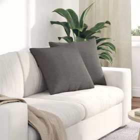   Kanapé párnák 2 pcs Világosszürke 50 x 50 cm Bársonyos szövet