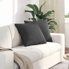   Kanapé párnák 2 pcs Sötétszürke 50 x 50 cm Bársonyos szövet