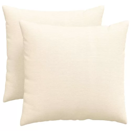 Kanapé párnák 2 pcs Krém 50 x 50 cm Bársonyos szövet