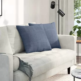 Kanapé párnák 2 pcs Kék 50 x 50 cm Bársonyos szövet