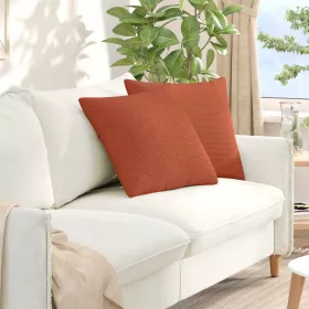   Kanapé párnák 2 pcs Piros Narancs 50 x 50 cm Bársonyos szövet