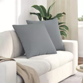 Kanapé párnák 2 pcs Világosszürke 60 x 60 cm szövet