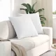 Kanapé párnák 2 pcs Fehér 60 x 60 cm szövet