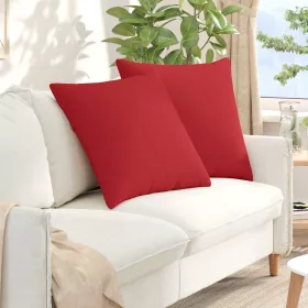 Kanapé párnák 2 pcs Piros 60 x 60 cm szövet