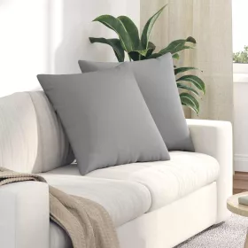 Kanapé párnák 2 pcs Szürke 60 x 60 cm szövet