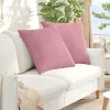 Kanapé párnák 2 pcs Rózsaszín 60 x 60 cm Bársonyos szövet