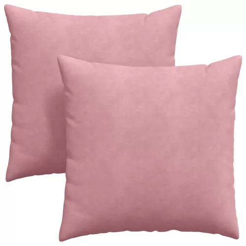 Kanapé párnák 2 pcs Rózsaszín 60 x 60 cm Bársonyos szövet