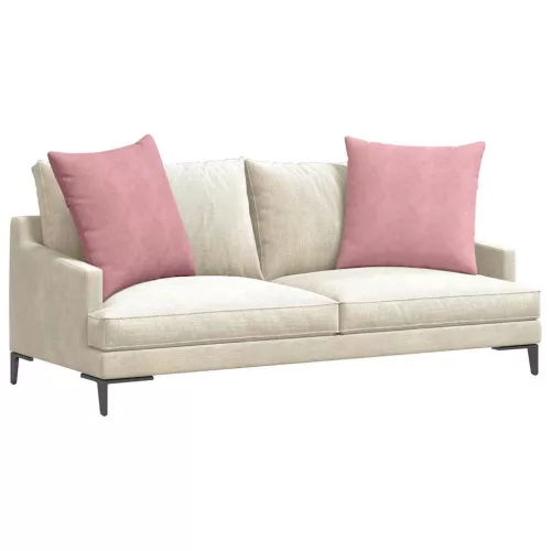 Kanapé párnák 2 pcs Rózsaszín 60 x 60 cm Bársonyos szövet