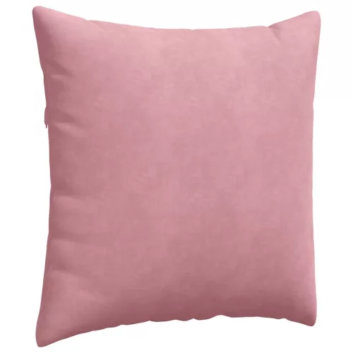 Kanapé párnák 2 pcs Rózsaszín 60 x 60 cm Bársonyos szövet
