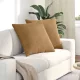 Kanapé párnák 2 pcs Barna 60 x 60 cm Bársonyos szövet