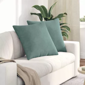   Kanapé párnák 2 pcs Tengeri Zöld 60 x 60 cm Bársonyos szövet