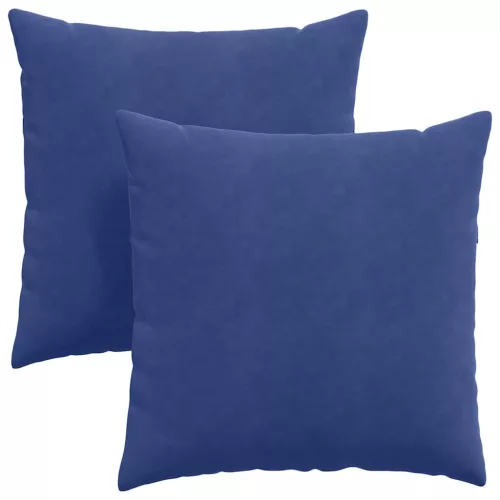 Kanapé párnák 2 pcs Rendőrségi kék 60 x 60 cm Bársonyos szövet