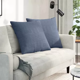 Kanapé párnák 2 pcs Kék 60 x 60 cm Bársonyos szövet