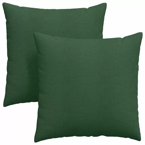 Kanapé párnák 2 pcs Sötétzöld 60 x 60 cm Bársonyos szövet