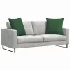 Kanapé párnák 2 pcs Sötétzöld 60 x 60 cm Bársonyos szövet
