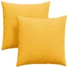 Kanapé párnák 2 pcs Világos sárga 60 x 60 cm Bársonyos szövet