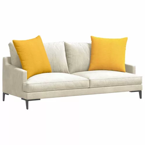 Kanapé párnák 2 pcs Világos sárga 60 x 60 cm Bársonyos szövet