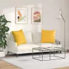 Kanapé párnák 2 pcs Világos sárga 60 x 60 cm Bársonyos szövet