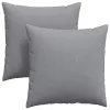 Kanapé párnák 2 pcs Világosszürke 80 x 80 cm szövet