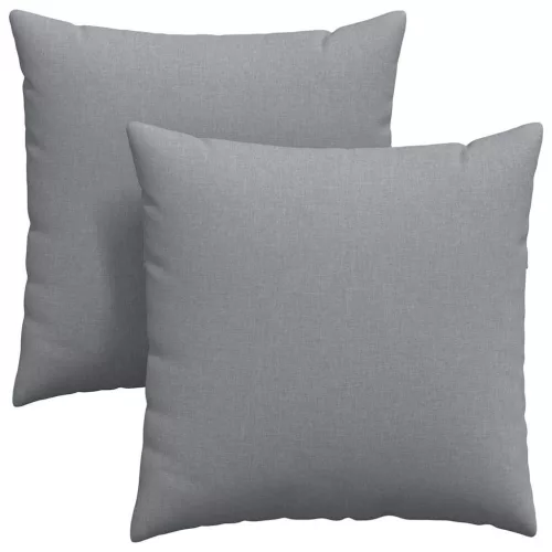 Kanapé párnák 2 pcs Világosszürke 80 x 80 cm szövet