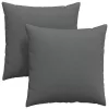 Kanapé párnák 2 pcs Sötétszürke 80 x 80 cm szövet