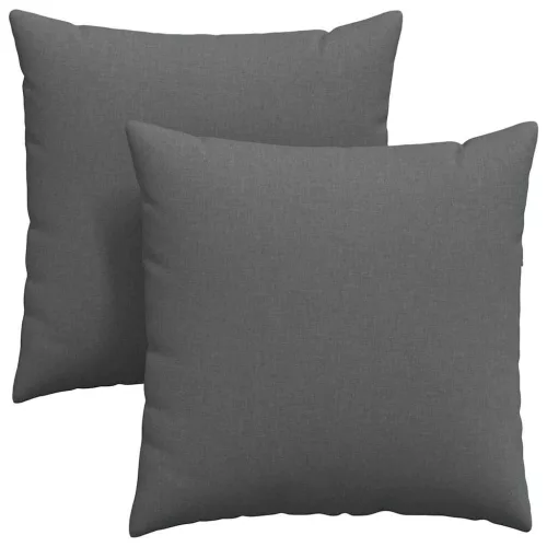 Kanapé párnák 2 pcs Sötétszürke 80 x 80 cm szövet