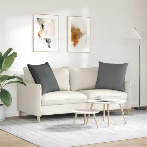 Kanapé párnák 2 pcs Sötétszürke 80 x 80 cm szövet
