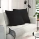 Kanapé párnák 2 pcs Fekete 80 x 80 cm szövet