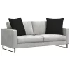 Kanapé párnák 2 pcs Fekete 80 x 80 cm szövet