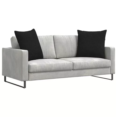 Kanapé párnák 2 pcs Fekete 80 x 80 cm szövet