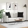 Kanapé párnák 2 pcs Fekete 80 x 80 cm szövet