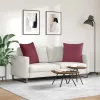 Kanapé párnák 2 pcs Bordó 80 x 80 cm szövet