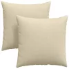 Kanapé párnák 2 pcs Krém 80 x 80 cm szövet