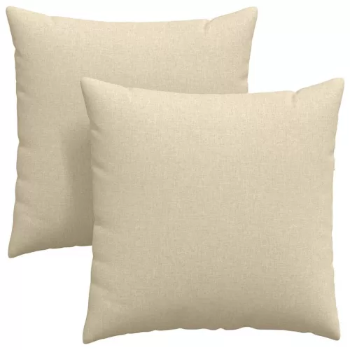 Kanapé párnák 2 pcs Krém 80 x 80 cm szövet
