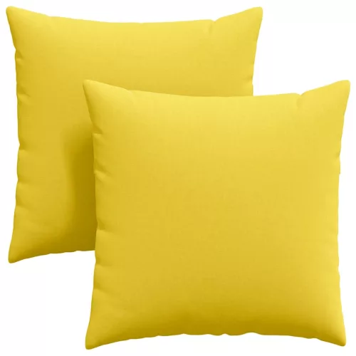 Kanapé párnák 2 pcs Világos sárga 80 x 80 cm szövet