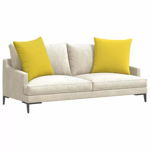 Kanapé párnák 2 pcs Világos sárga 80 x 80 cm szövet